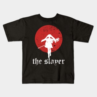 A design featuring Frieren the elf girl character as Frieren the Slayer with full moon background from Sousou no Frieren Frieren Beyond Journeys End or Frieren at the Funeral anime fall 2023 SNF50 Kids T-Shirt